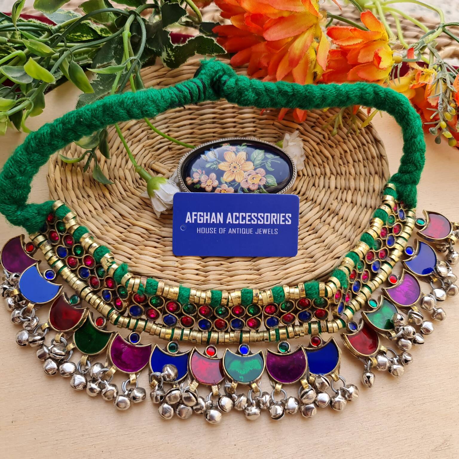 Antique afghan glass choker Afghan Accessories One Stop for Antique