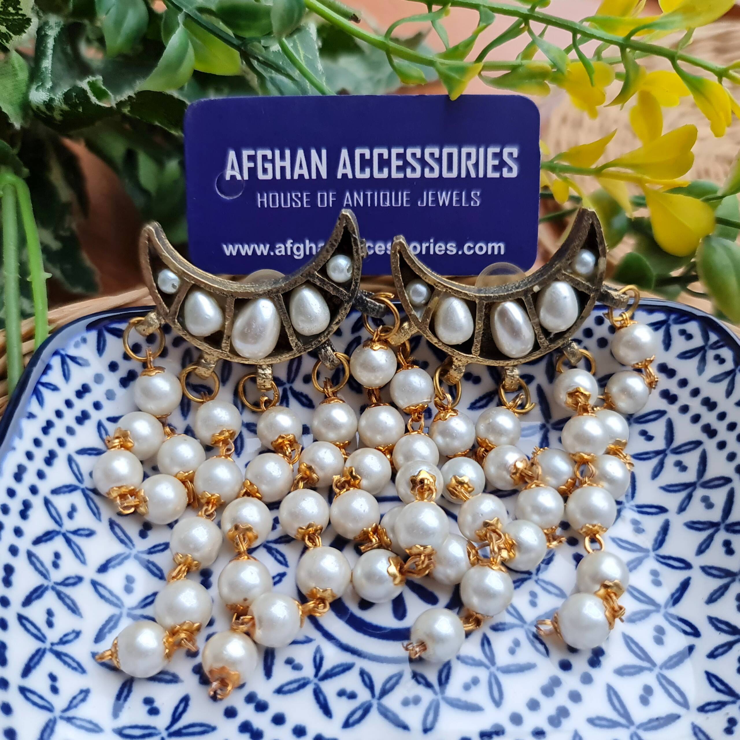 Vintage chand pearl latkan earing – Afghan Accessories – One Stop for Antique  Vintage Tribal  Boho Jewellery – Karachi