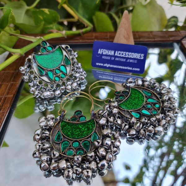 ethnic vintage afghan ring with chandbali set