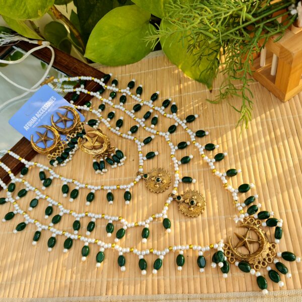 Vintage long 3 layer rani mala set