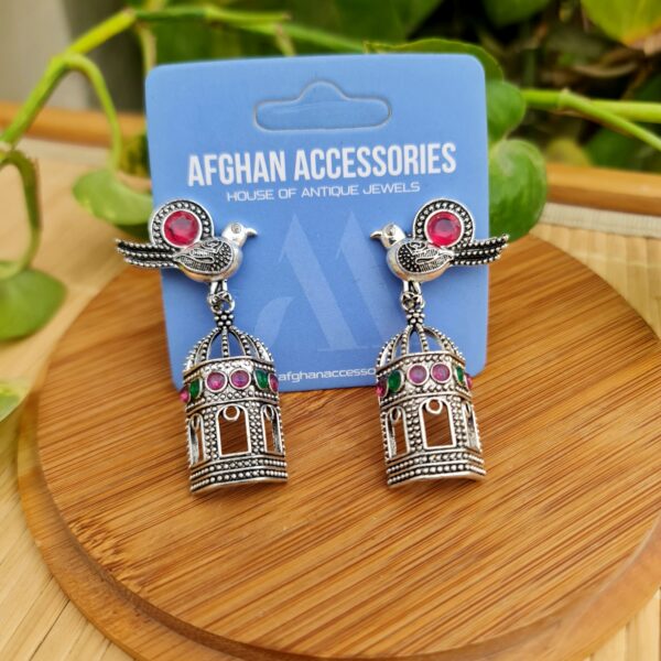 Premium oxidized cage earing