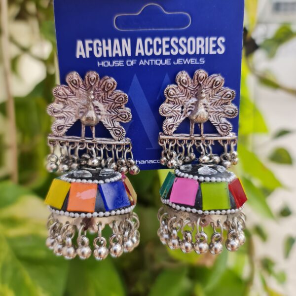 Antique oxidized sheesha multi earing