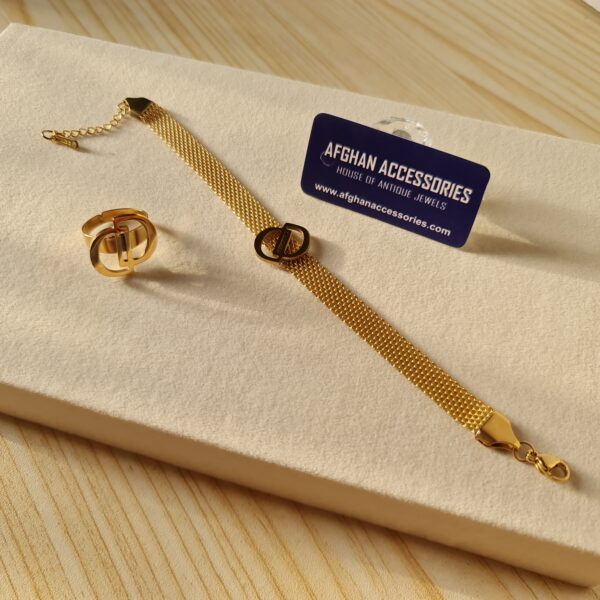 stainless steel bracelet with ring