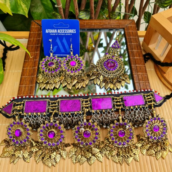 Ethnic afghan heavy " gulaab" chokar set