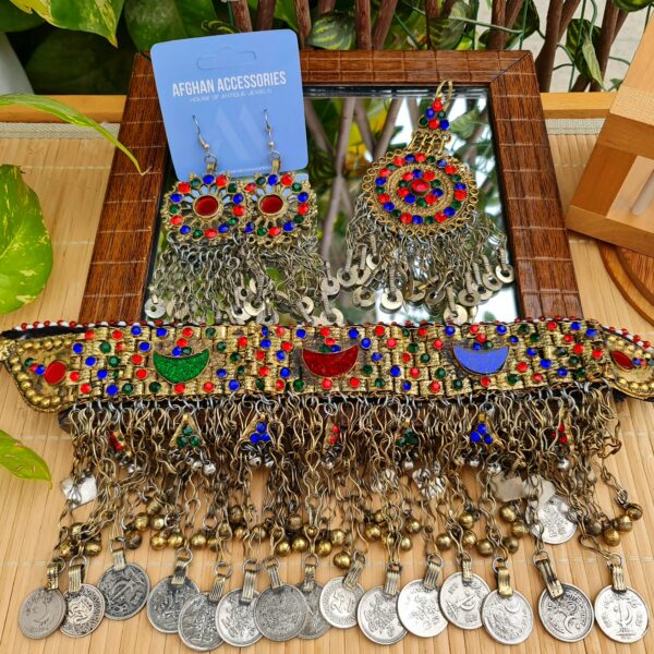 Ethnic afghan heavy" gulalai chokar set