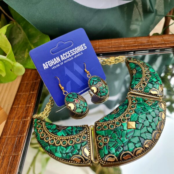 handmade nipali mosaic necklace set