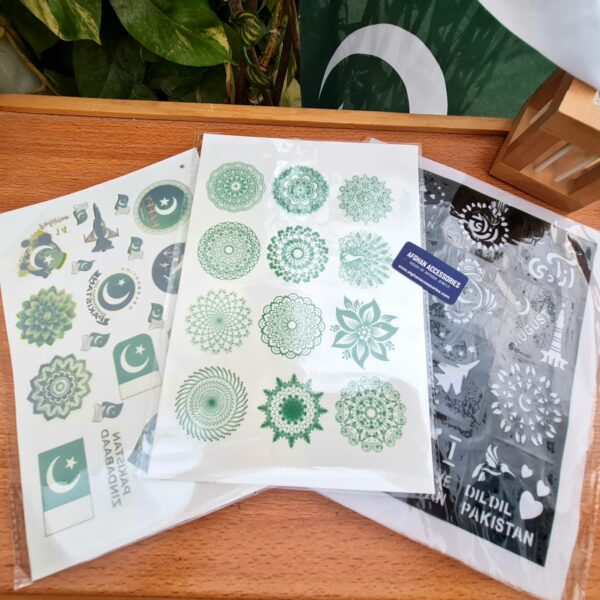 AZADI DEAL pack of 3 stencils & tattoes