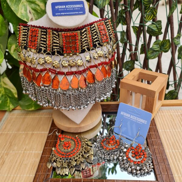 Vintage handcrafted Ethnic afghan NARANJI chokar set