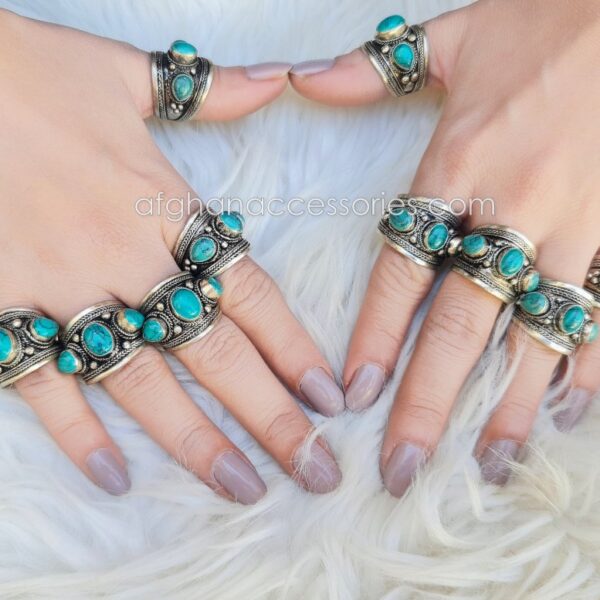 Antique oxidized premium german silver gemstone challah
