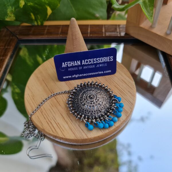Antique oxidized carved tika