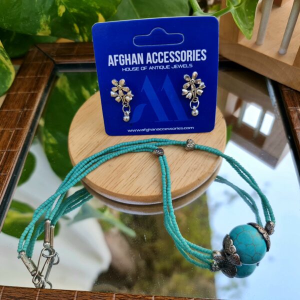 Antique gemstone feroza necklace set
