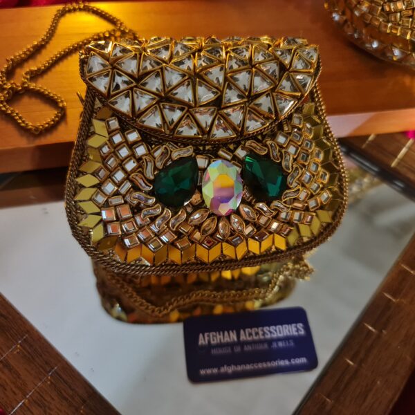 Exclusive bridal kundan clutch/bag