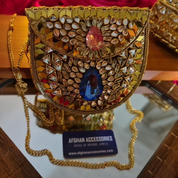Exclusive bridal kundan clutch/bag