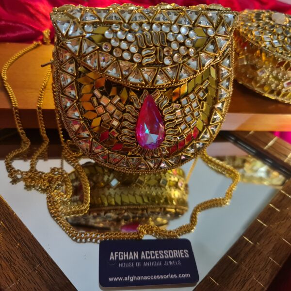Exclusive bridal kundan clutch/bag
