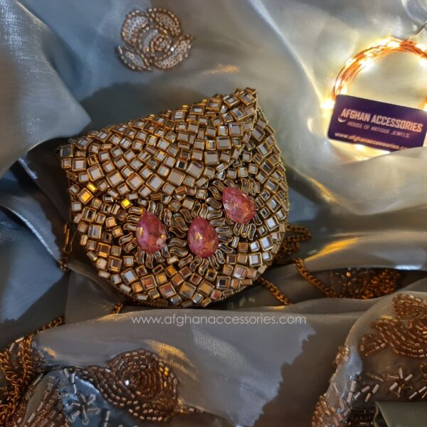 Exclusive bridal kundan clutch/bag