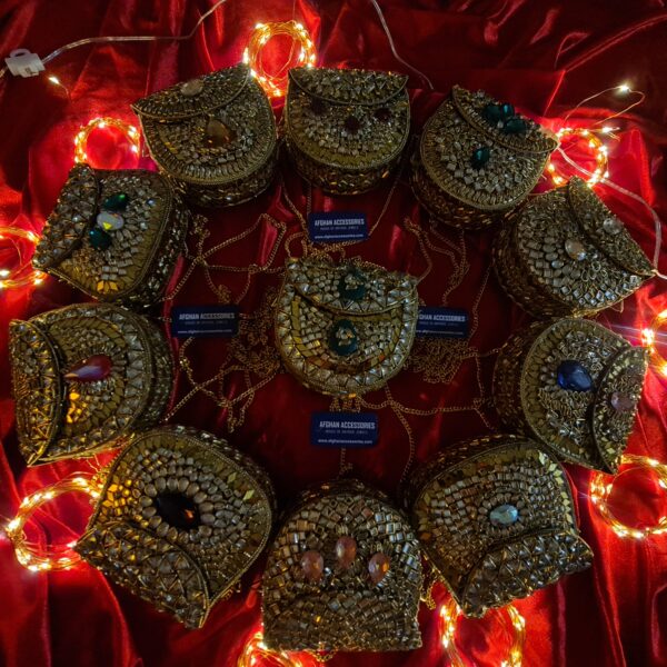 Exclusive bridal kundan clutch/bag