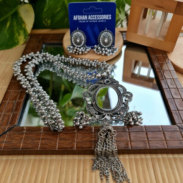 Amtique oxidized sheesha mala set