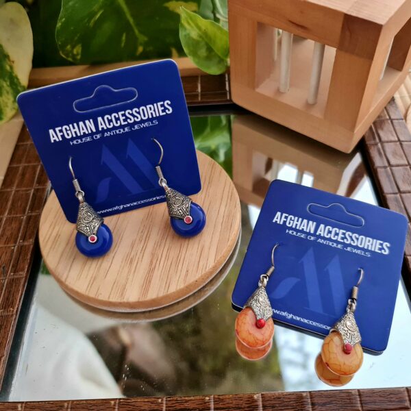 Premium germansilver  stone earing