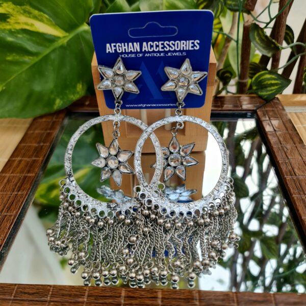 Antique oxidized heavy earing