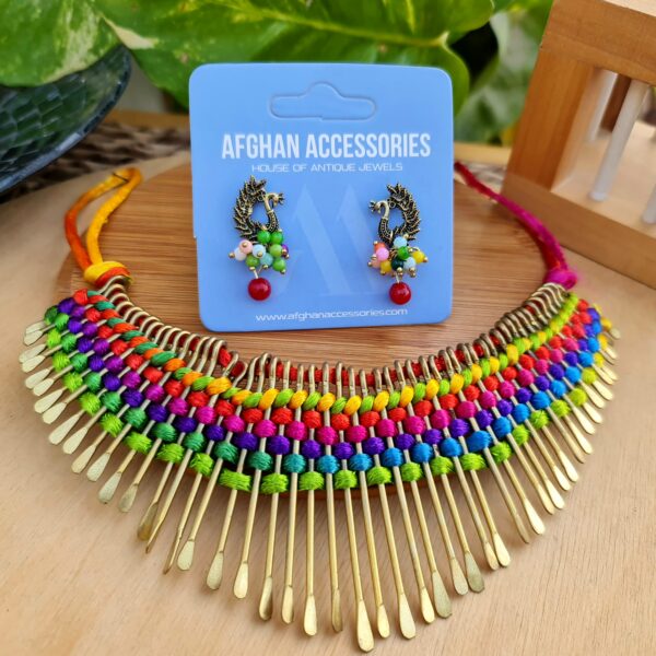 Antique oxidized egyption necklace set