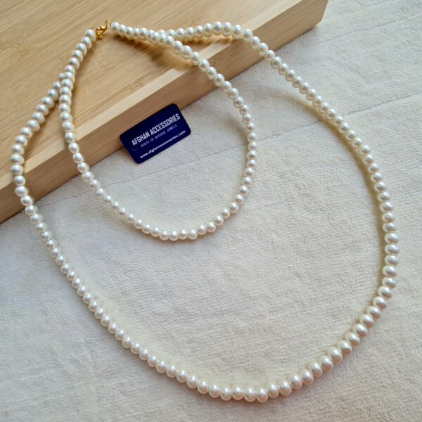 Long pearl  layerd mala
