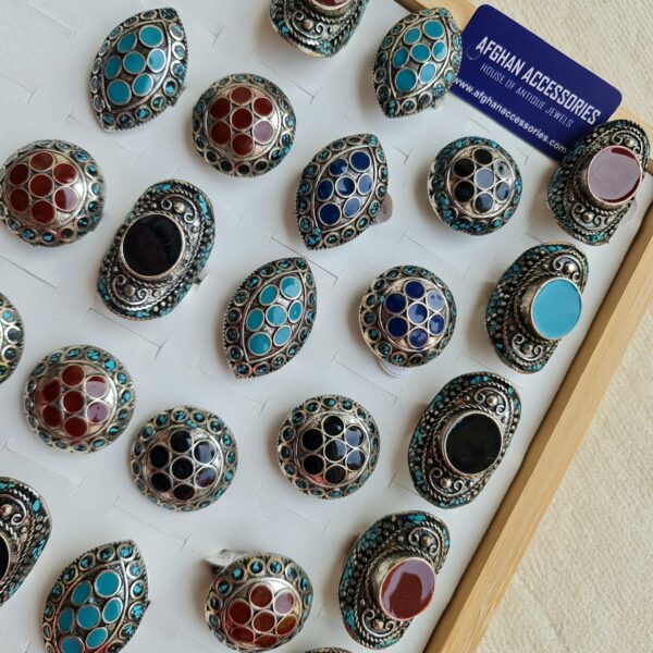 Antique oxidized nipali ring