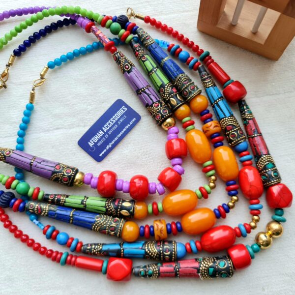 Antique mosaic stone mala