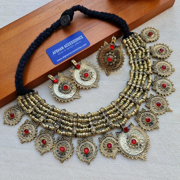 Vintage heavy coin necklace set