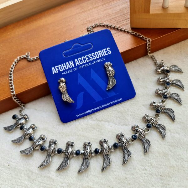 Antique oxidized mithu chokar set