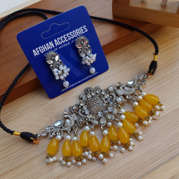 Antique peacock chokar set