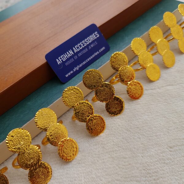 Gold coin ring