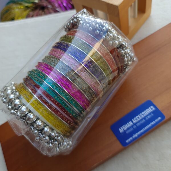 Raindrop inspired gajra bangle set