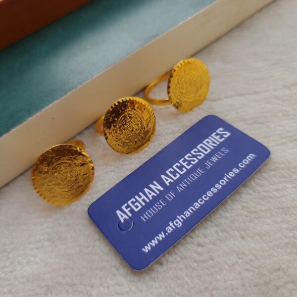 Gold coin small ashrafi ring