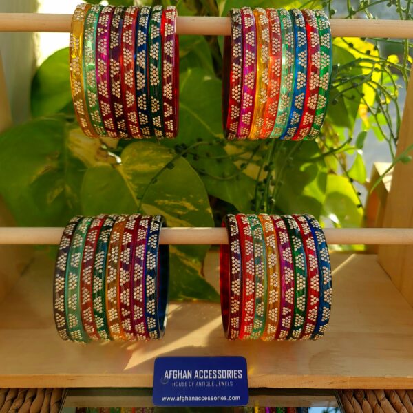 Multi rhinestone jelly bangles