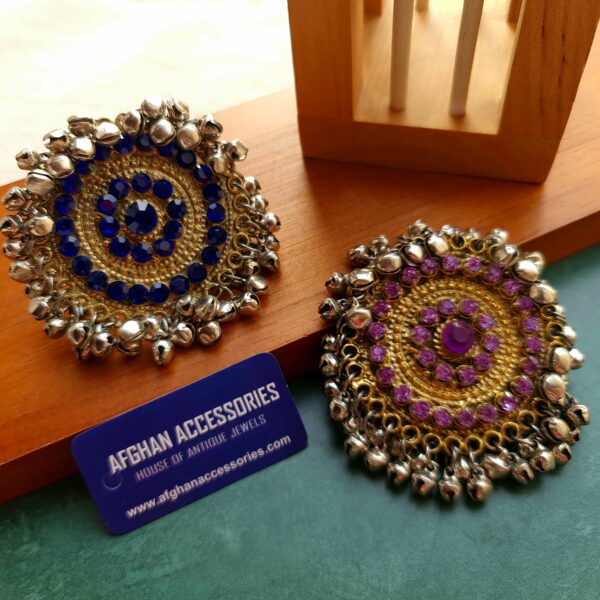 Ethnic  oversized afghan Ghunghroo ring