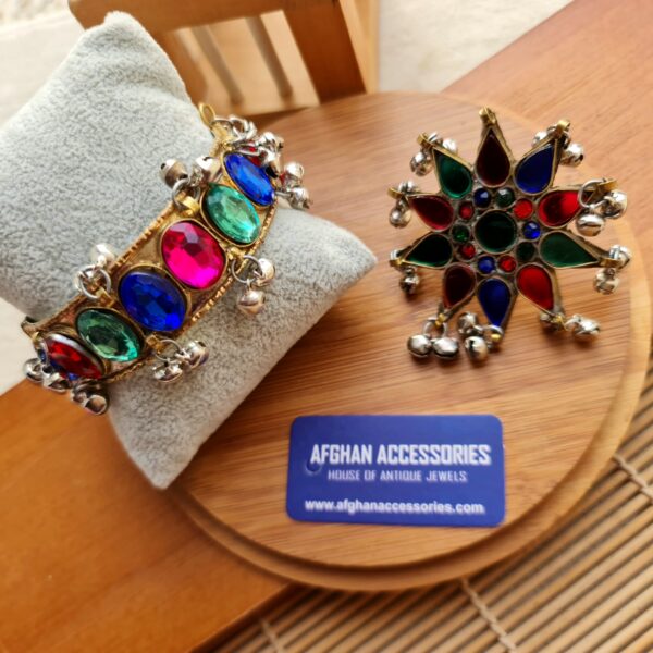 Antique handcrafted  RAQSAM bangle with ring
