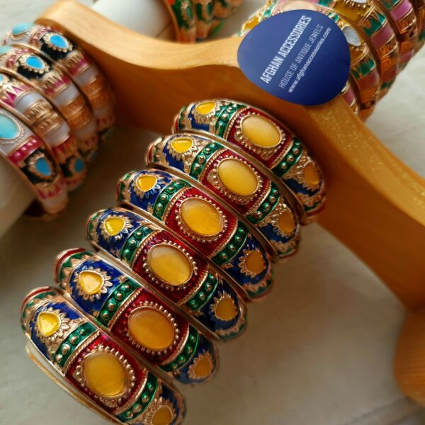 Antique meenakaari stone bangles