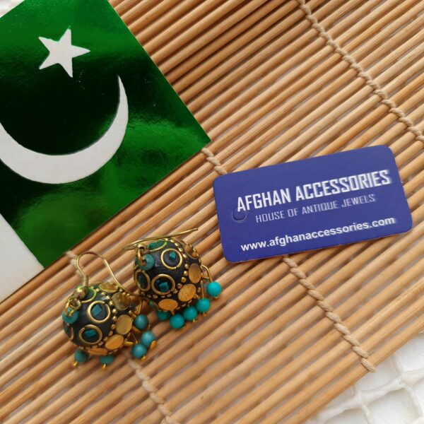 Antique handcrafted mosaic jhumki
