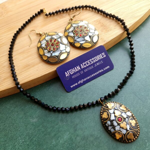Antique handcrafted mosaic mala set