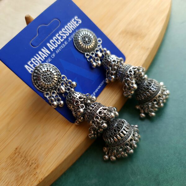 Antique silver jhumka