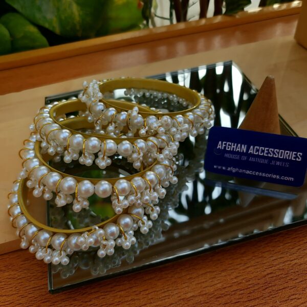 Pearl gajra bangel set