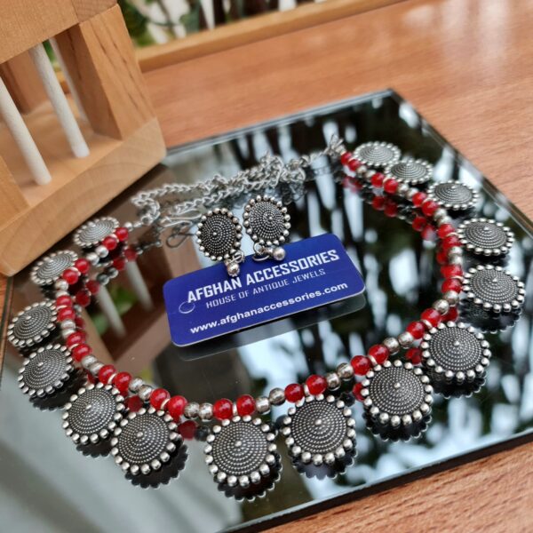 Antique oxidized necklace set