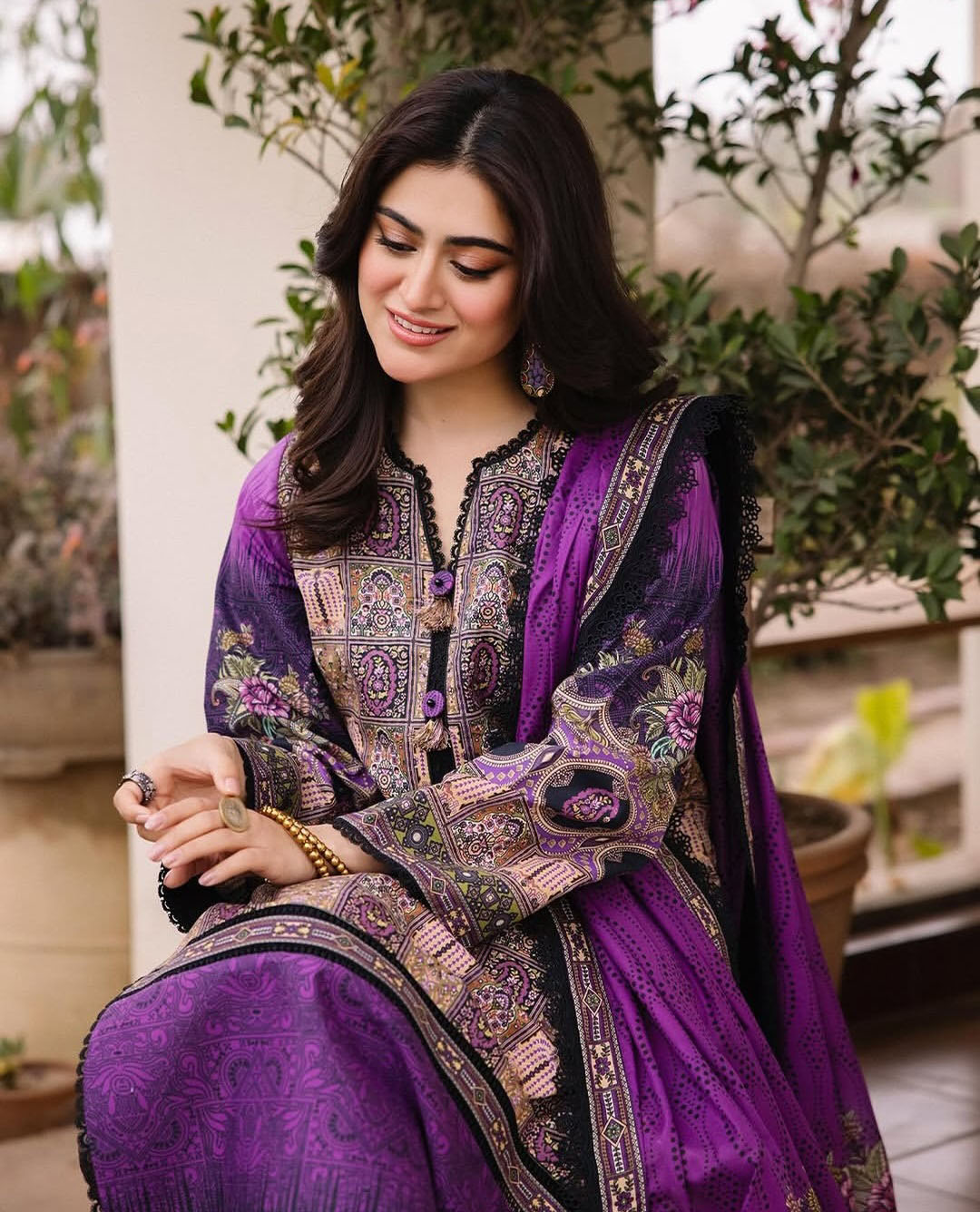 Customer wearing Afghan Accessories