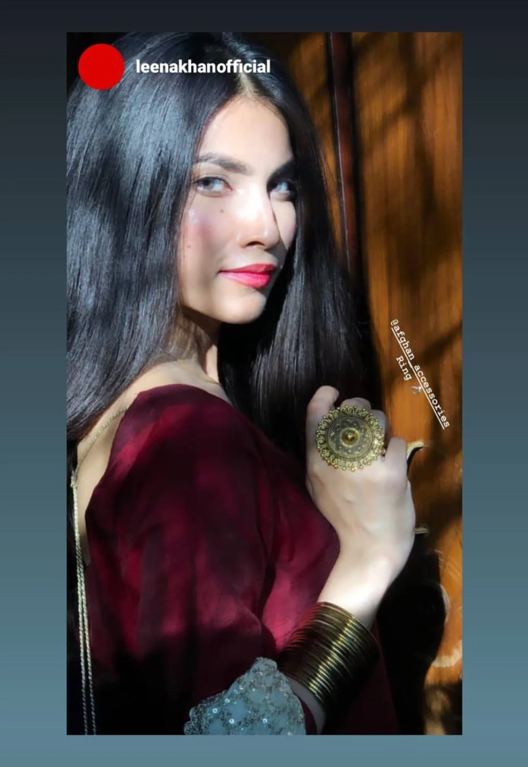 Customer wearing Afghan Accessories