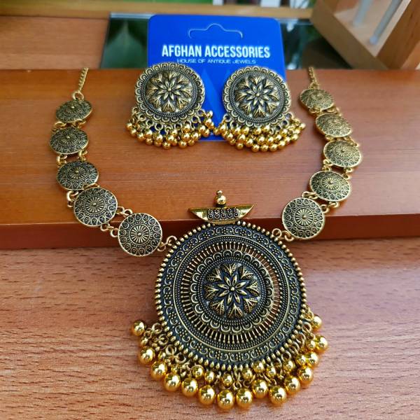 Antique oxidized mayal necklace set