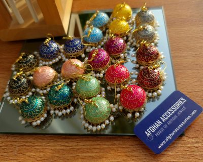 Antique Jaypori Meenakari Jhumka with Colorful Traditional Detailing