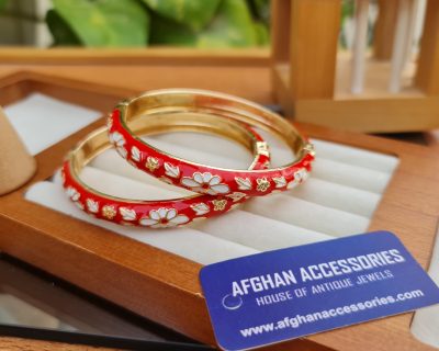 Antique Meenakari Bangle Pair with Colorful Traditional Detailing